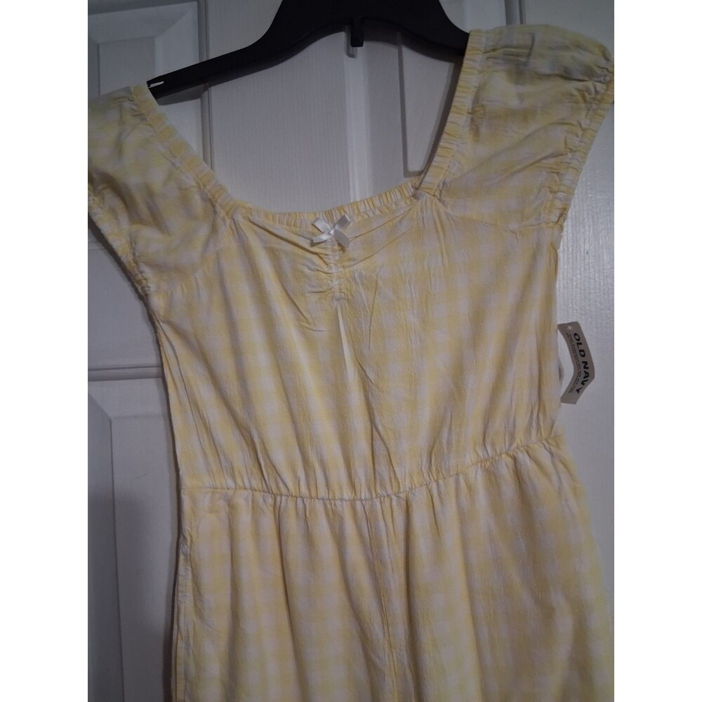 NWT Old Navy Girls Yellow Gingham Jumpsuit Size M (8) - Picture 8 of 12